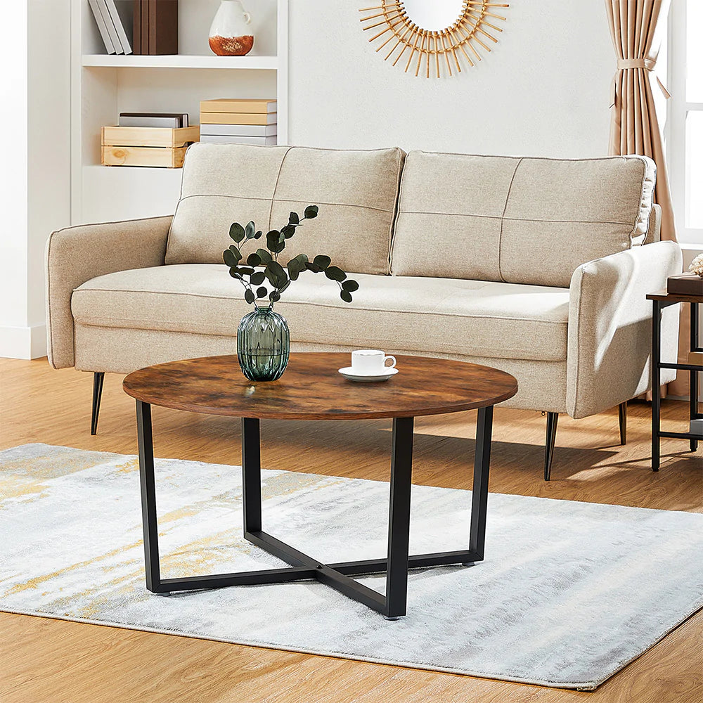 VASAGLE Round Coffee Table – HomeJoy